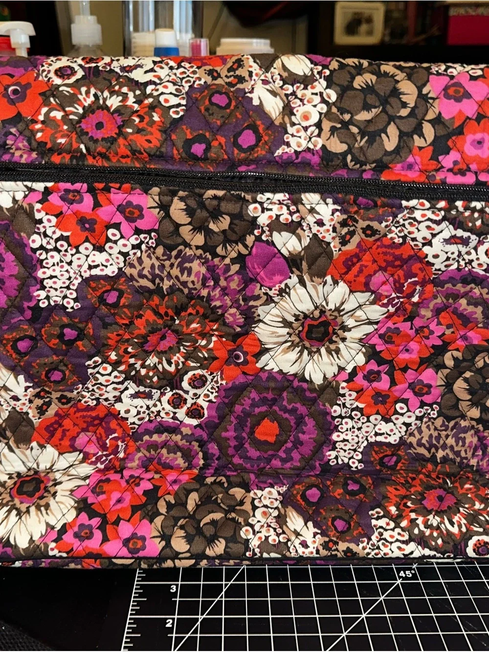 Vera Bradley Retired Rosewood Floral Laptop Messenger